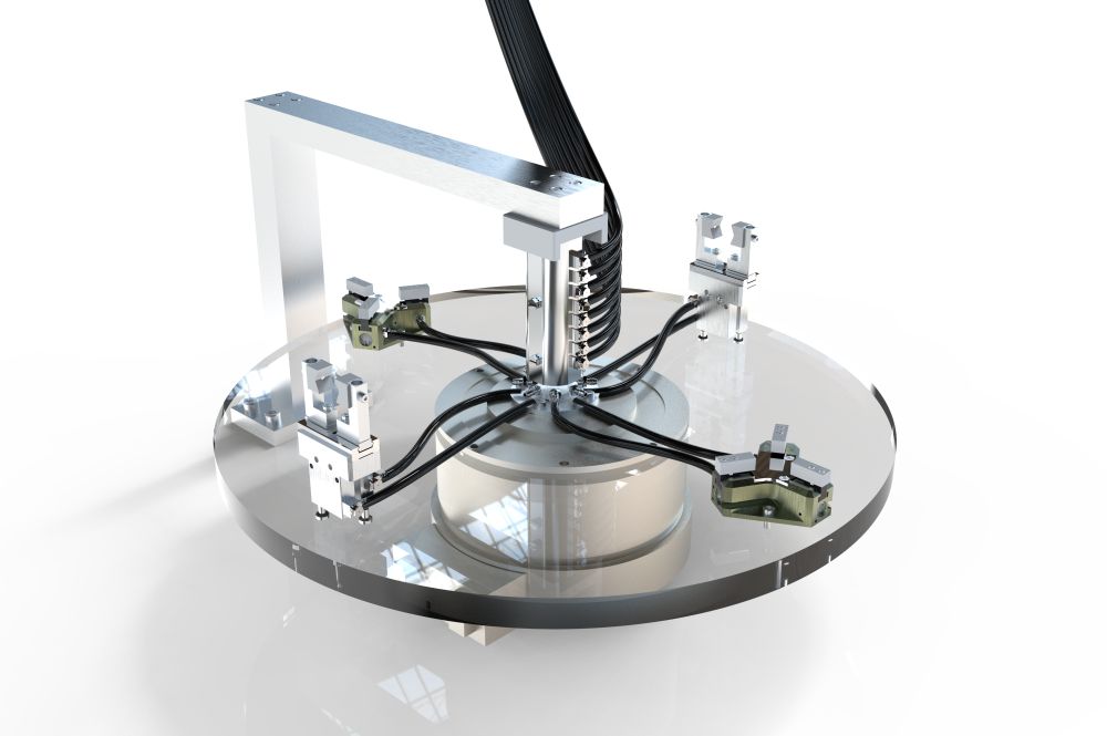 テーブル用ロータリージョイントの図。一般的にロータリージョイントと呼ばれるものはこのタイプ。